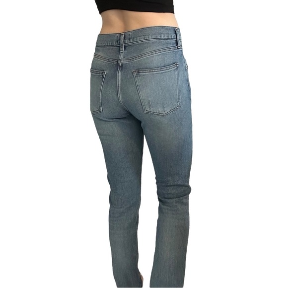 Agolde Skinny Jeans Ripped Distressed Blue Cotton Denim High Rise Size 30 - Picture 2 of 8